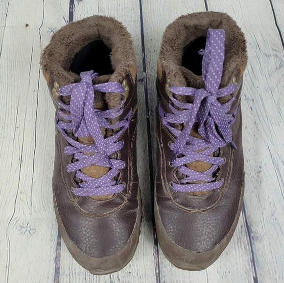 MERRELL | leather lace-up high top hiking outdoor boots - Picture 4 of 12